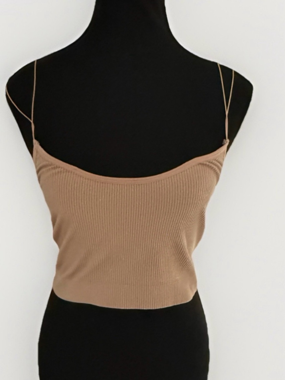 Out From Under UO Ribbed Shimmer Strappy Cami Tank Large